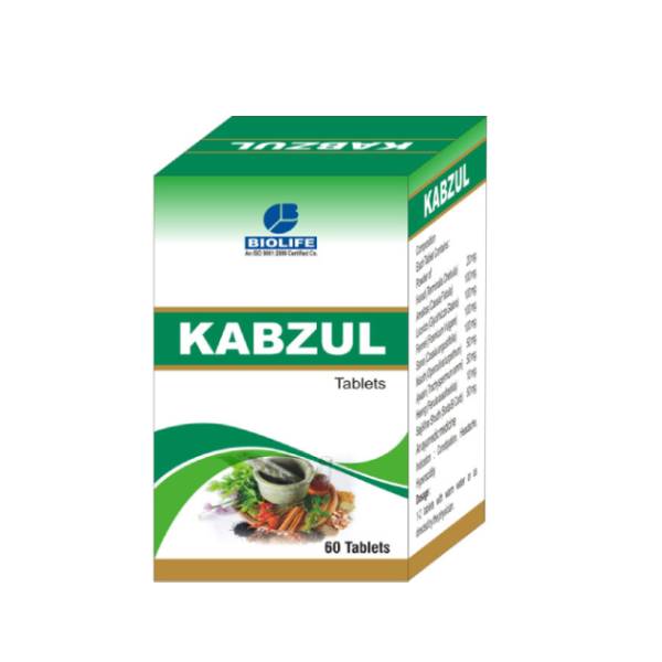 BioLife Herbals Herbal KABZUL Tablet for Constipation 60 Tab-Pack of 1