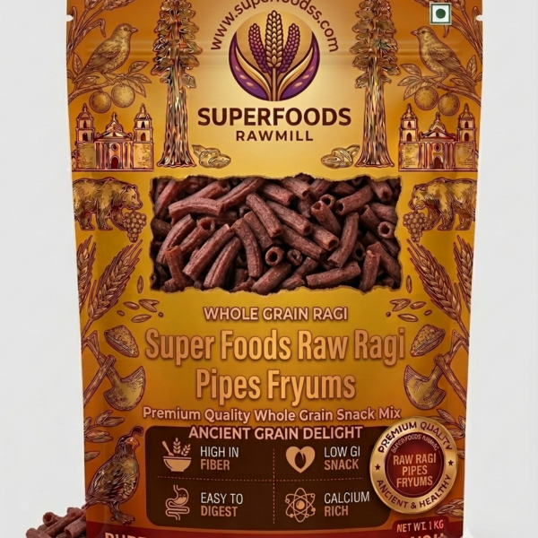 Super Foods Raw Ragi Pipes Fryums