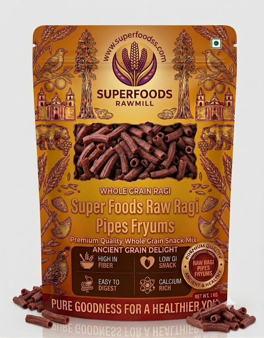 Super Foods Raw Ragi Pipes Fryums