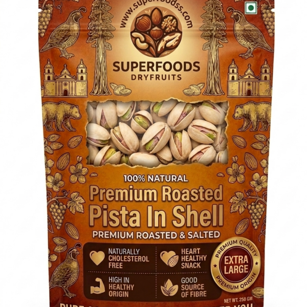 Super Foods Roasted Pista In Shell Premium 250 GM