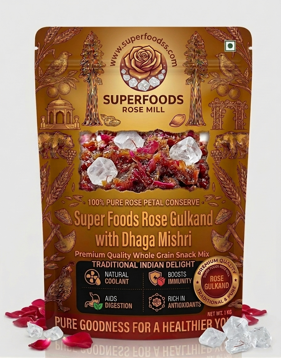 Super Foods Rose Gulkand with Dhaga Mishri