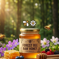 Raw forest honey - Divine basket